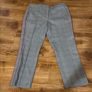 Tommy Hilfiger Red and Gray Cropped Ankle Pants